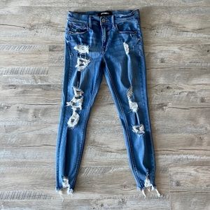 Express denim ripped jeans